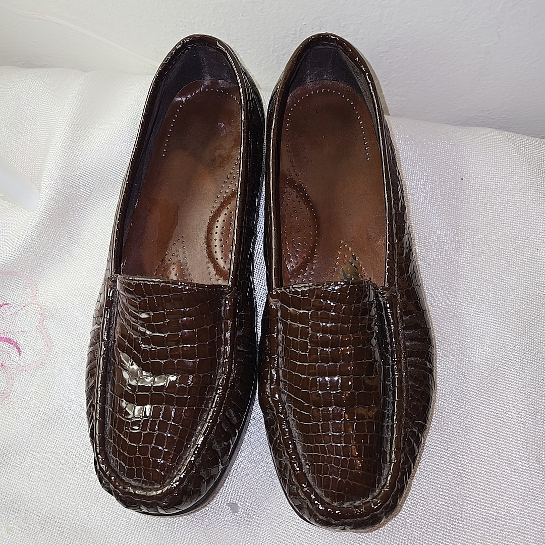 Stanley Brown Crocodile Pattern Loafers Stanley Brown Crocodile Pattern Loafers